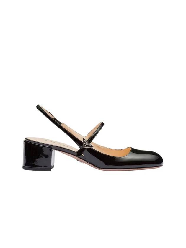 Patent Leather Slingback Heels Black - PRADA - BALAAN 1