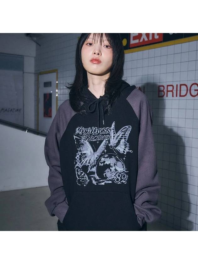 Vividness Vividness raglan hooded top charcoal black - CPGN STUDIO - BALAAN 2