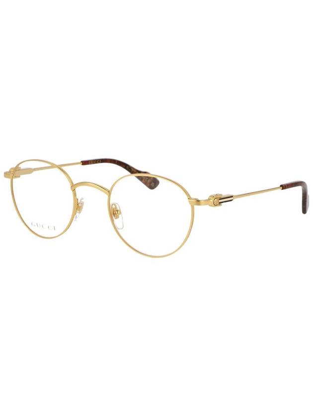 Eyewear Round Metal Eyeglasses Gold Brown - GUCCI - BALAAN 3