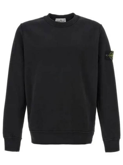 Compass Patch Cotton Sweatshirt Black - STONE ISLAND - BALAAN 2