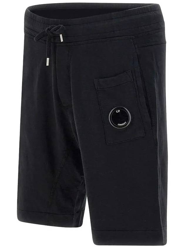 Light Fleece Regular Shorts Black - CP COMPANY - BALAAN 4