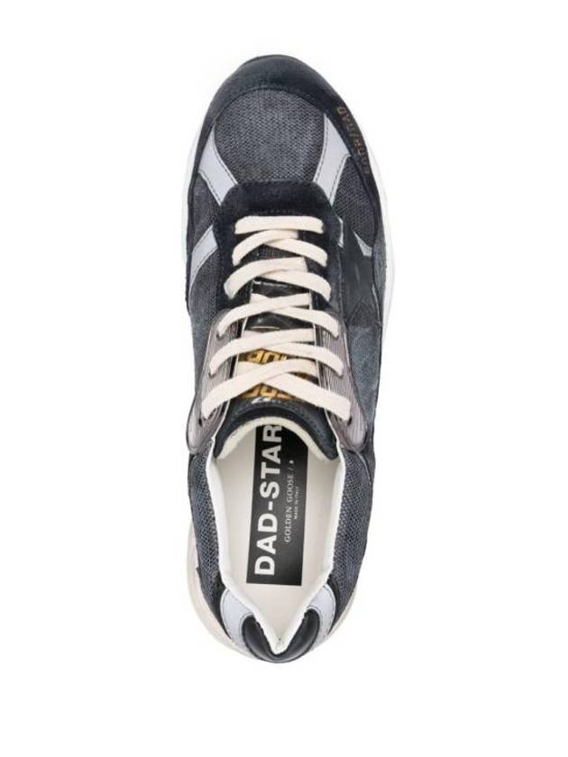 Running Leather Mesh Suede Low Top Sneakers Dark Blue - GOLDEN GOOSE - BALAAN 5