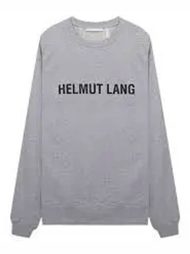 Core Crew Neck Logo Sweatshirt Grey - HELMUT LANG - BALAAN 2