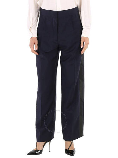 Burberry Ladies Dark Navy Wide Leg Jane Trousers, Brand Size 4 (US Size 2) - BURBERRY - BALAAN 1