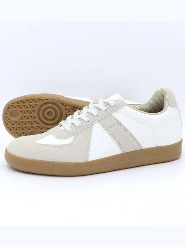 Chels Unisex Height 5cm Artificial Leather German Army Sneakers Ivory - SUPENER - BALAAN 1