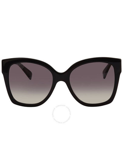 Eyewear Gray Gradient Lens Butterfly Sunglasses Black - GUCCI - BALAAN 2