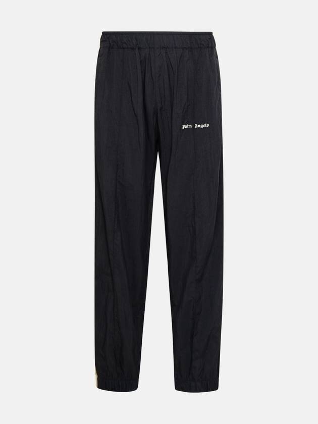 Logo Printed Side Striped Track Pants Black - PALM ANGELS - BALAAN 1