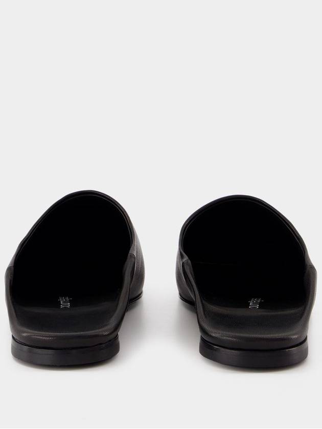 Heritage Shadow Mules - Courreges - Leather - Black - COURREGES - BALAAN 3