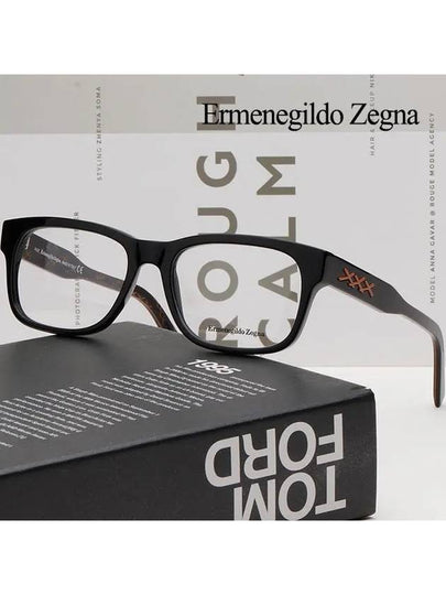 Zegna glasses frame EZ5173 001 horn rim black square men - ERMENEGILDO ZEGNA - BALAAN 2