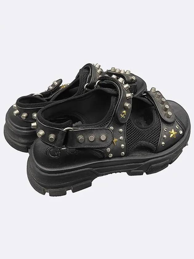 546073 Black leather stud detail men s sandals 9 - GUCCI - BALAAN 5