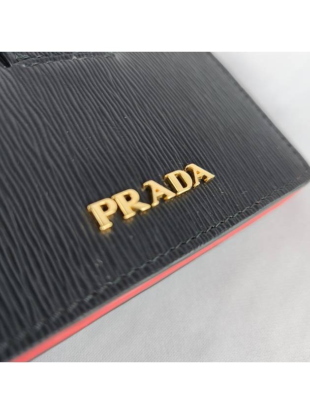 Vitello Accordion Card Wallet Black Red - PRADA - BALAAN 6