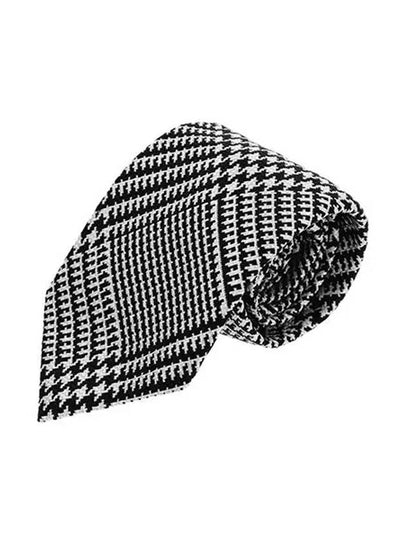 Stripe Pattern Silk Tie Black - TOM FORD - BALAAN 2