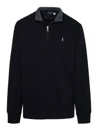 Pony Logo Half Zip-up Sweatshirt Black - POLO RALPH LAUREN - BALAAN 2