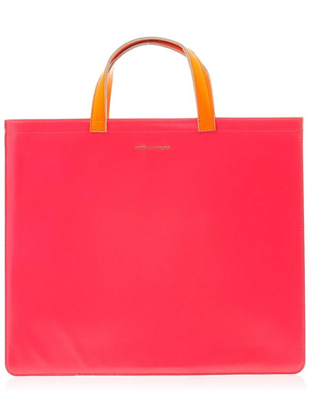 Logo tote bag SA9000SF PINK YELLOW - COMME DES GARCONS - BALAAN 1