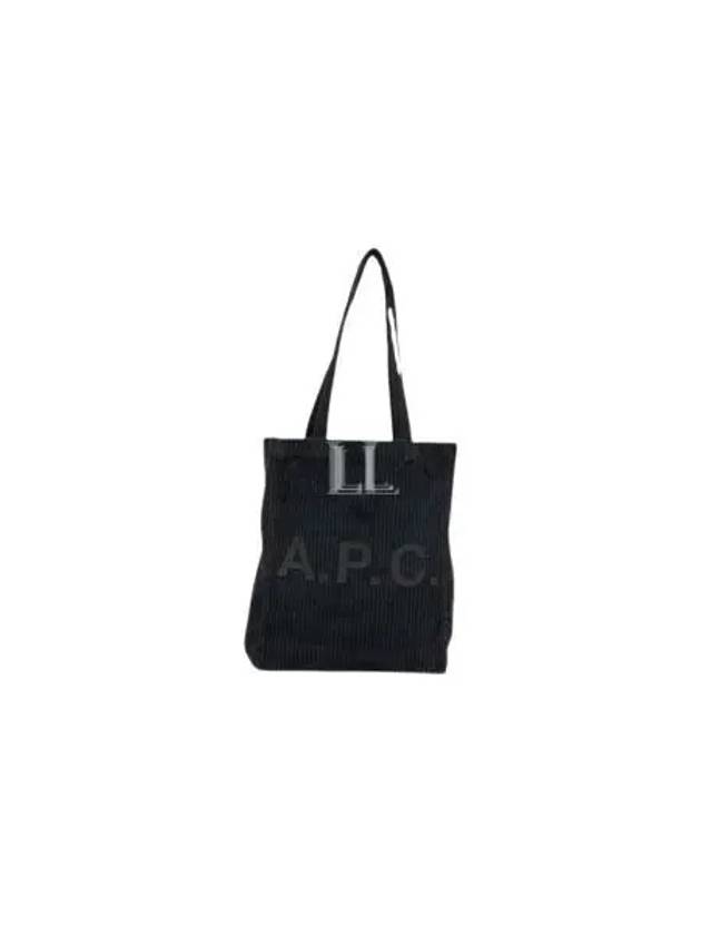 Lou Logo Print Vertical Corduroy Tote Bag Black - A.P.C. - BALAAN 2