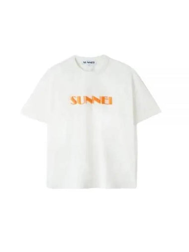 Embroidered Logo Short Sleeve T-Shirt White - SUNNEI - BALAAN 1