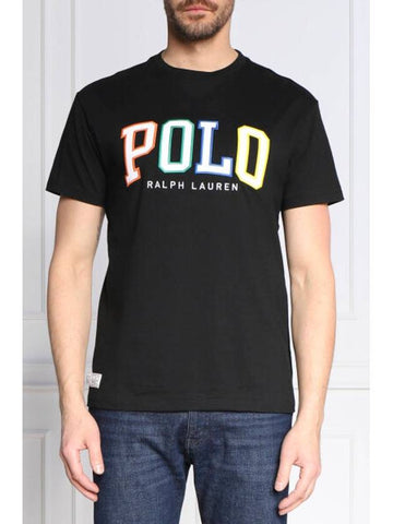 Embroidered Logo Short Sleeve T-Shirt Black - POLO RALPH LAUREN - BALAAN 1