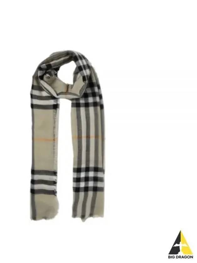 Checked Wool Scarf Green - BURBERRY - BALAAN 2