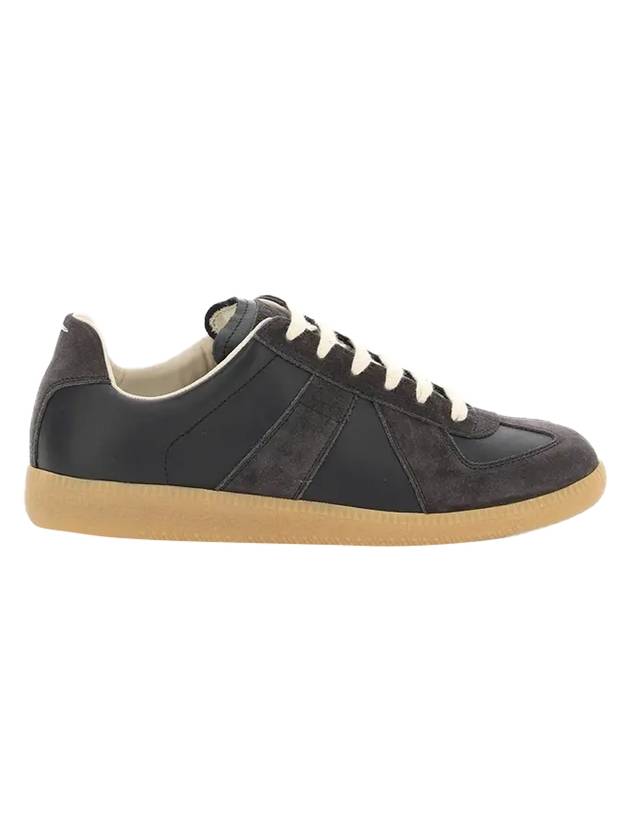 Replica Calfskin Low Top Sneakers Black Brown - MAISON MARGIELA - BALAAN 1