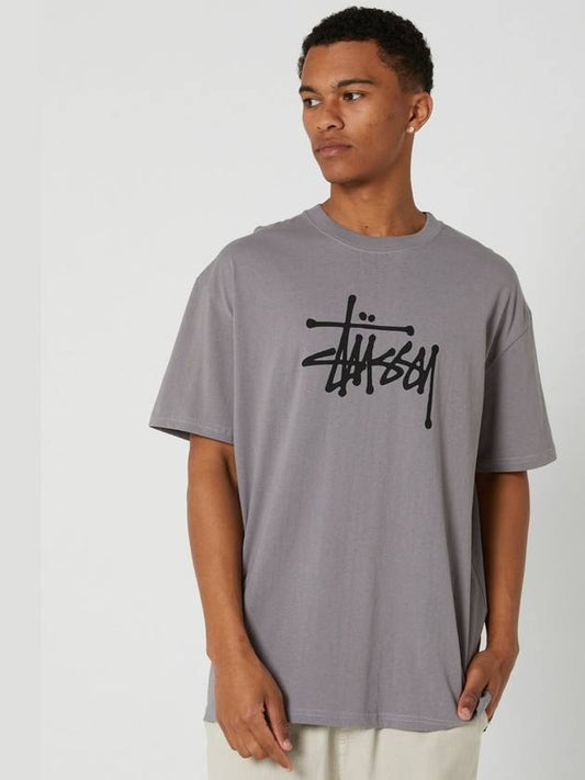 Solid Graffiti C Short Sleeve T-Shirt Grey - STUSSY - BALAAN 2