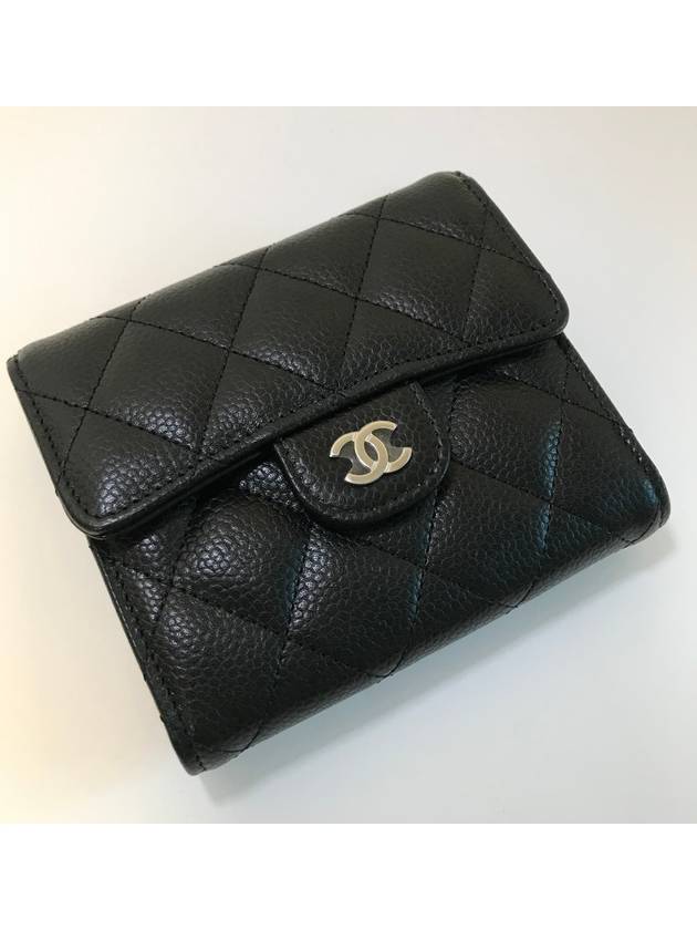 Classic Half Wallet Black Caviar Silver AP0231 - CHANEL - BALAAN 2