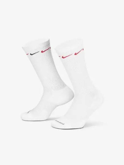 Everyday Plus Cushioned 3 Pack Socks White - NIKE - BALAAN 2