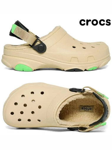 Fur indoor shoes all terrain lined clog Sesame 207936 0HY - CROCS - BALAAN 1