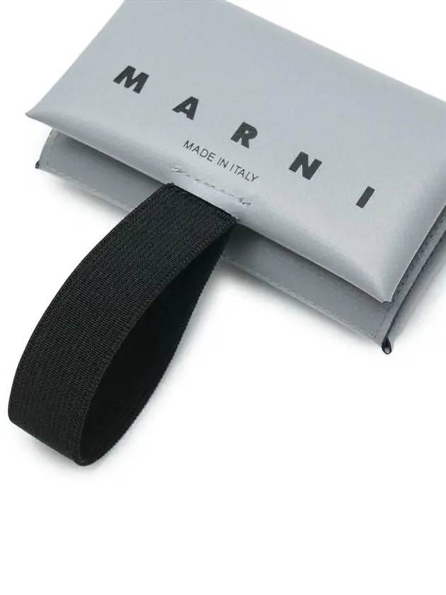 Logo Banded Coin Card Wallet Grey - MARNI - BALAAN 5