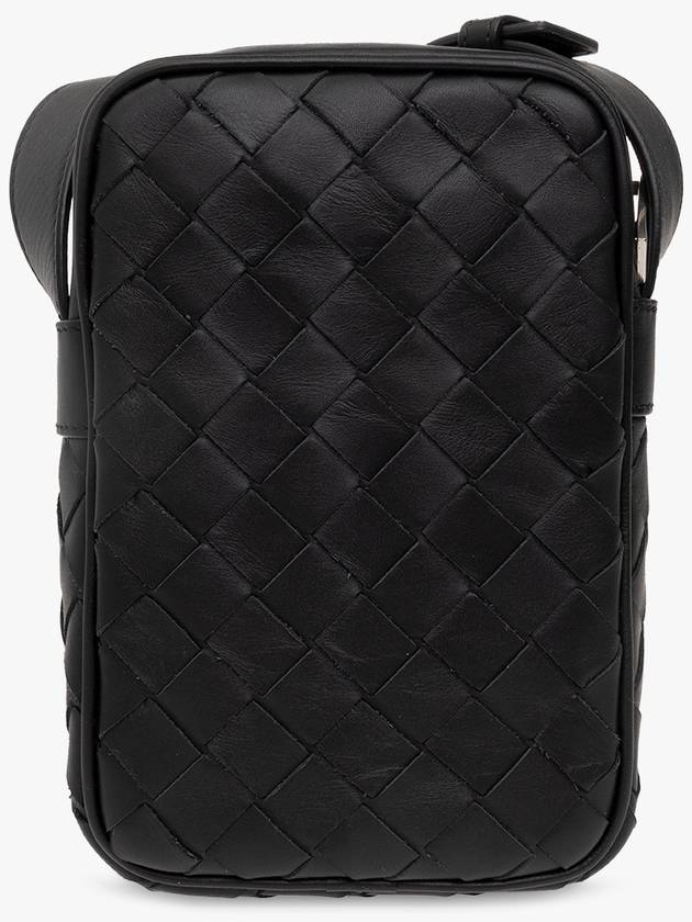 Intrecciato Zipper Leather Mini Cross Bag Black - BOTTEGA VENETA - BALAAN 4