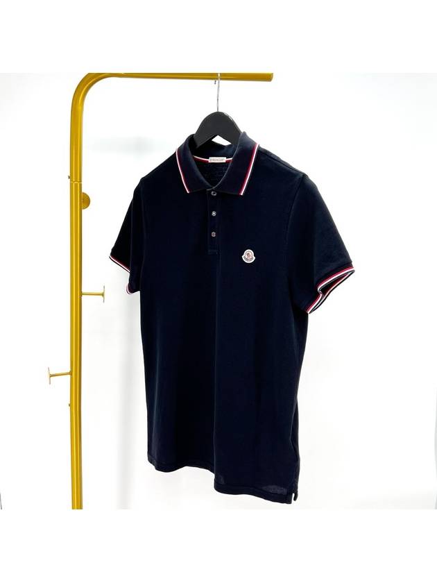 Short sleeved collared t shirt navy M size - MONCLER - BALAAN 3