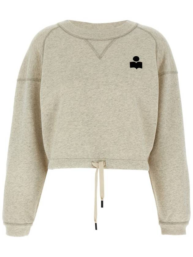 Margo Logo Crop Sweatshirt Ecru - ISABEL MARANT ETOILE - BALAAN 2