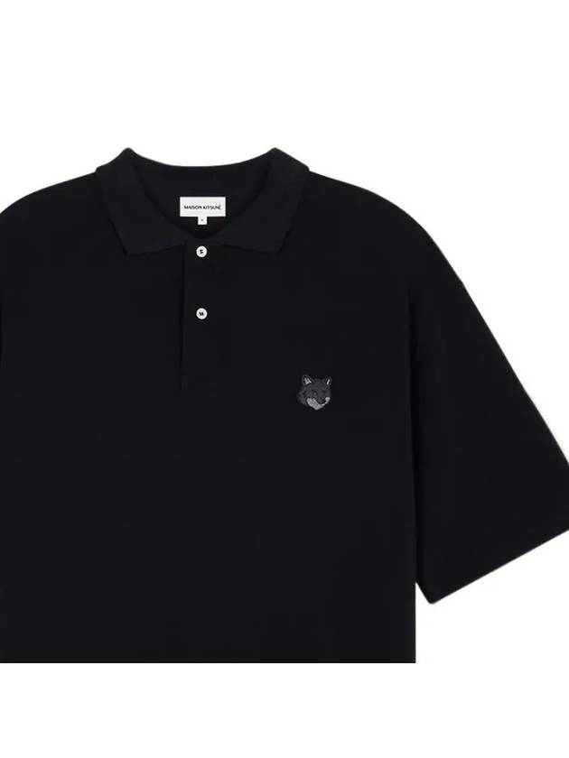 Bold Fox Head Patch Comfort Polo Shirt Black - MAISON KITSUNE - BALAAN 4