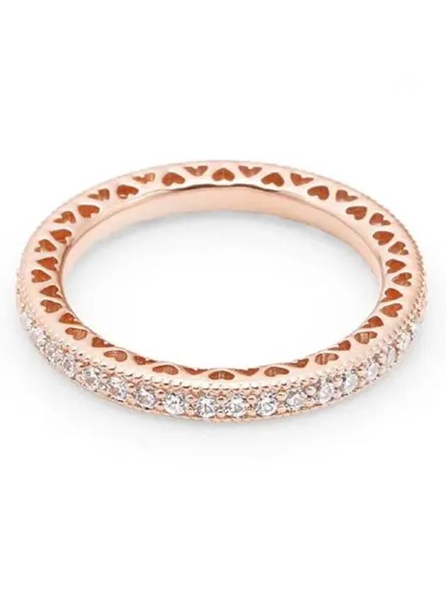 Sparkle Heart Ring Rose Gold - PANDORA - BALAAN 3