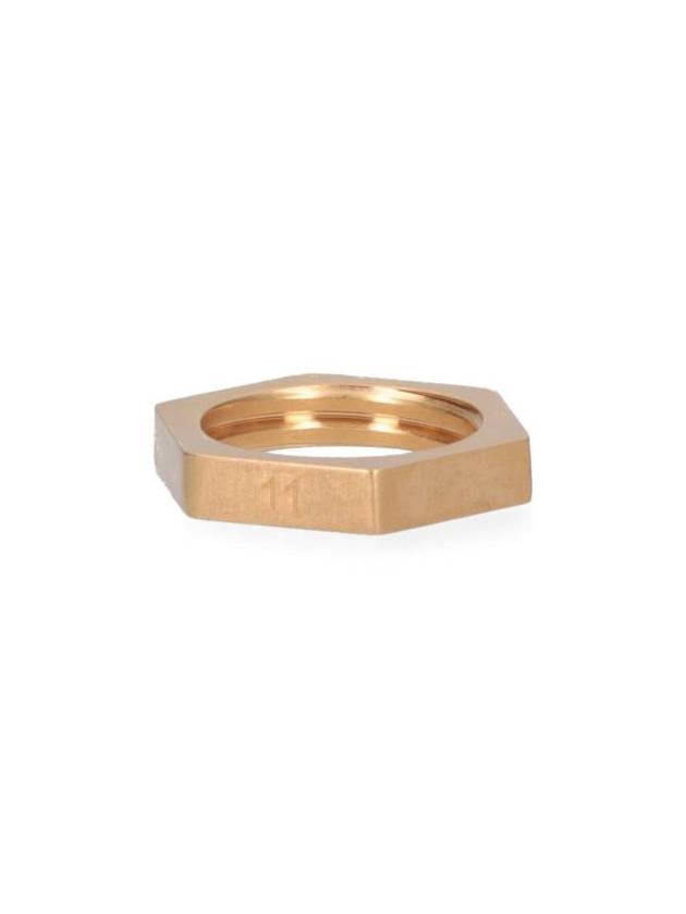 Women's Bolt Nut Ring Tumbled Yellow Gold - MAISON MARGIELA - BALAAN 3