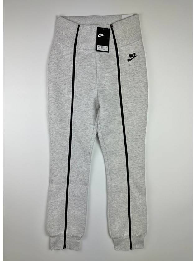 Sportswear Tech Fleece High Waist Slim Zipper Track Pants Light Grey - NIKE - BALAAN 2