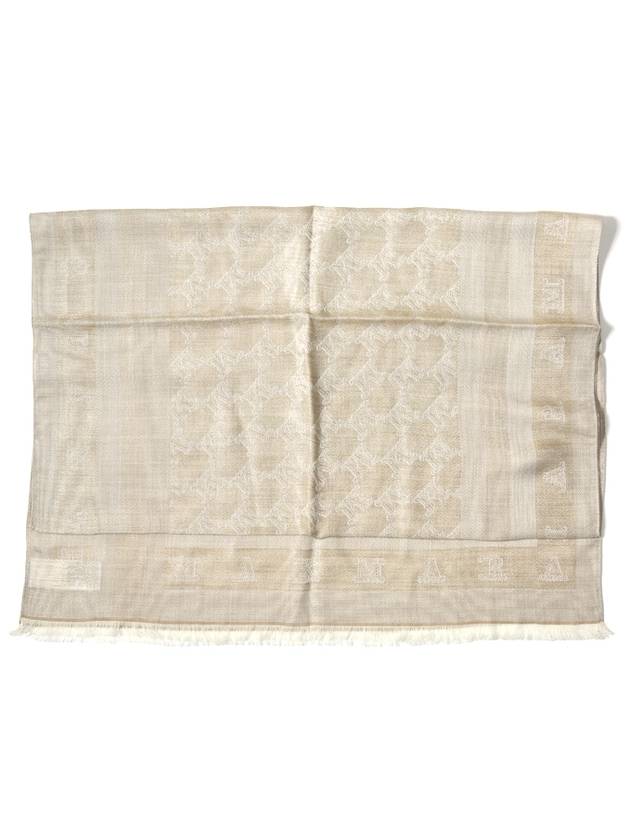 Mestre Monogram Muffler Beige - MAX MARA - BALAAN 4