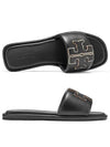 Double T Slide Slippers Black - TORY BURCH - BALAAN 2