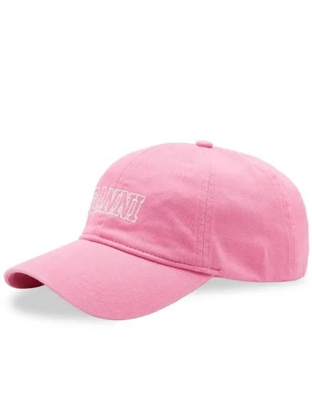 Logo Cotton Ball Cap Pink - GANNI - BALAAN 2