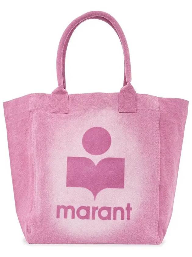 Women's Yenky Flocked Logo Tote Bag Pink - ISABEL MARANT - BALAAN 2