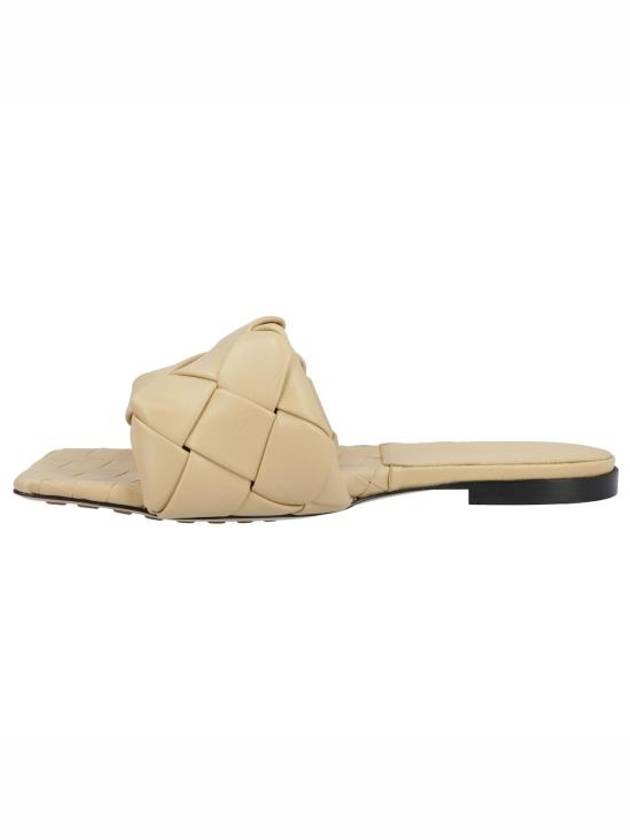 Women's Lido Leather Slippers Cane Sugar - BOTTEGA VENETA - BALAAN 3