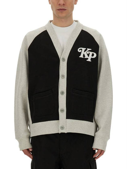 Classic Embroidered Cotton Cardigan Black - KENZO - BALAAN 2