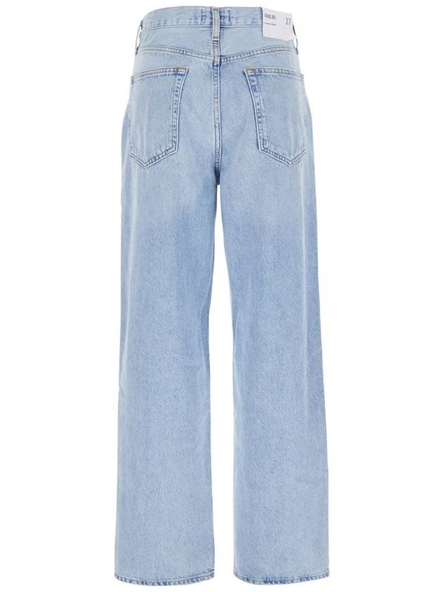 Blue Jeans With Wide Leg And Logo Patch On The Rear In Denim Woman - AGOLDE - BALAAN 2