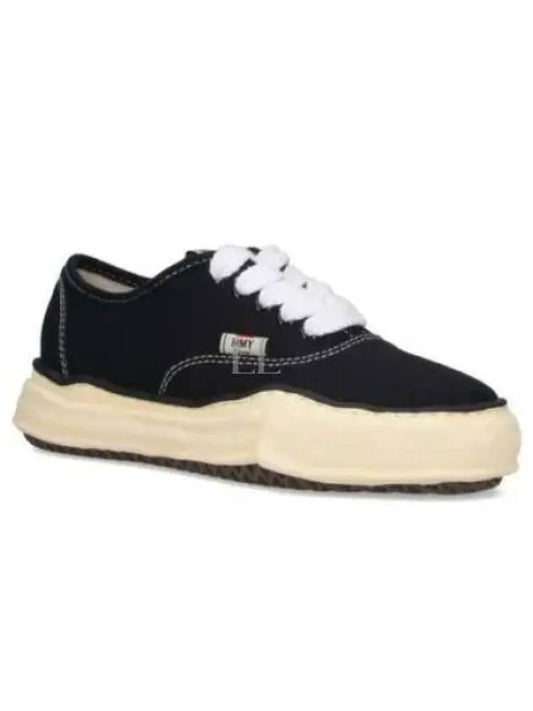 A09FW735 Black Baker OG Sole Canvas Low Top Sneakers - MIHARA YASUHIRO - BALAAN 1