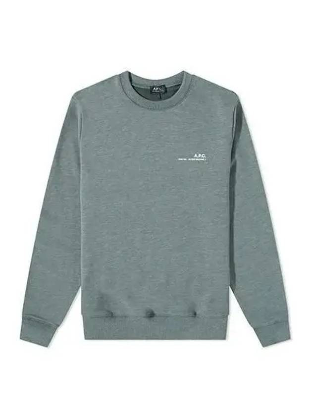 APC Logo Jersey Sweatshirt Gray Mint COEVT H27608 - A.P.C. - BALAAN 1