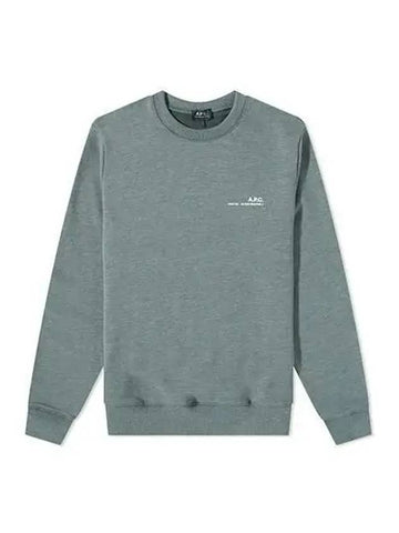 APC Logo Jersey Sweatshirt Gray Mint COEVT H27608 - A.P.C. - BALAAN 1