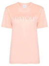 Logo Cotton Short Sleeve T-Shirt Orange - PATOU - BALAAN 2