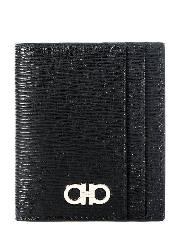 Gancini Card Wallet Black - SALVATORE FERRAGAMO - BALAAN 2