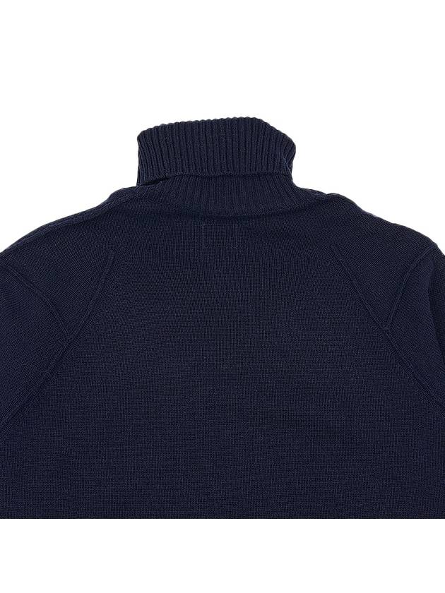 Lens Detail Lambswool Turtleneck Navy - CP COMPANY - BALAAN 8