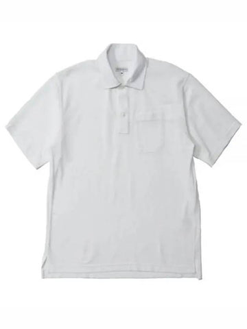 24 Polo Shirt C White Cotton Pique 24S1B036 OR101 SD036 - ENGINEERED GARMENTS - BALAAN 1