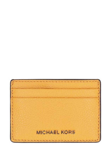 Pebble Leather Card Wallet Ocher - MICHAEL KORS - BALAAN 1